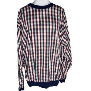Player’s Design Vintage Plaid Long Sleeve Golf Shirt Size XL